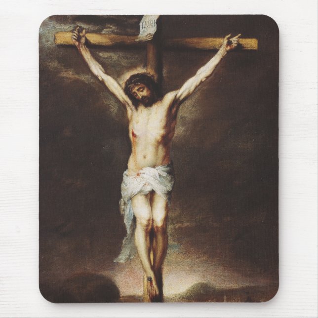 Die Kreuzigung durch Bartolome Esteban Murillo Mousepad (Vorne)
