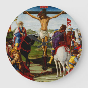 Die Kreuzigung durch Benvenuto di Giovanni Große Wanduhr