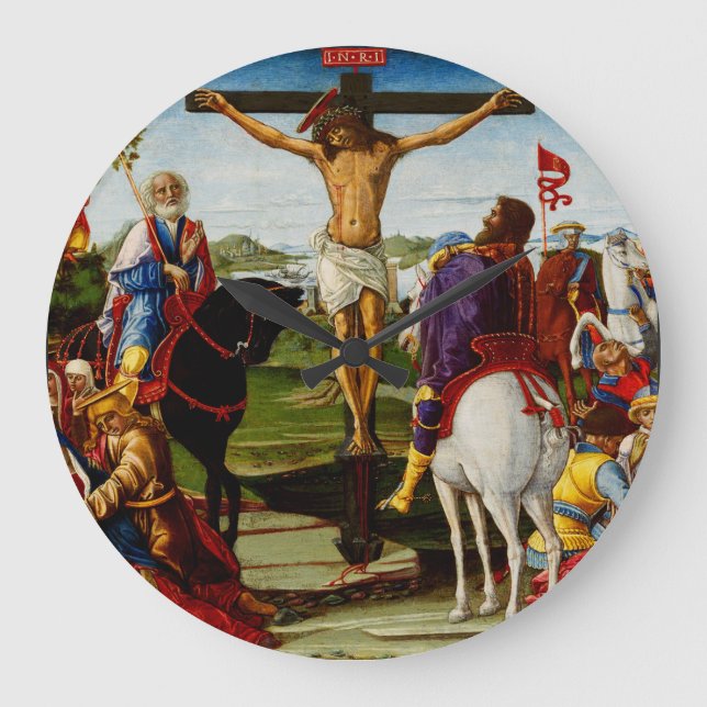 Die Kreuzigung durch Benvenuto di Giovanni Große Wanduhr (Vorderseite)