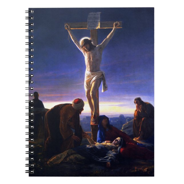 Die Kreuzigung Jesu. Fine Art Gift Notebook Notizblock (Vorderseite)