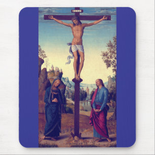 Die Kreuzigung mit der Jungfrau von Pietro Perugin Mousepad