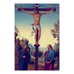 Die Kreuzigung mit der Jungfrau von Pietro Perugin Poster