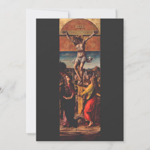 Die Kreuzigung nach Carlo Crivelli Sakrale Kunst Feiertagskarte