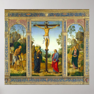 Die Kreuzigung - Pietro Perugino Kunstposter Poster