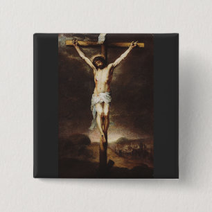 Die Kreuzigung von Bartolome Esteban Murillo Button