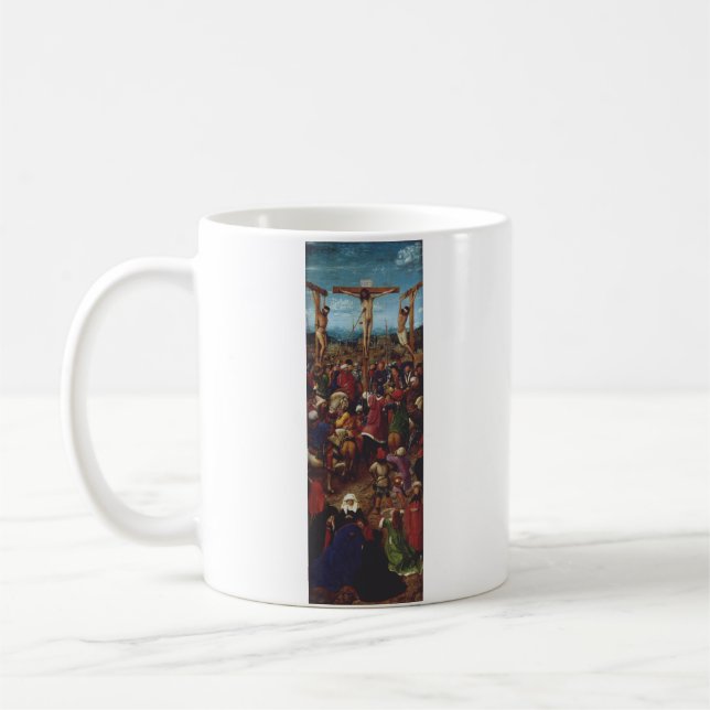 Die Kreuzigung von Van Eyck Kaffeetasse (Links)