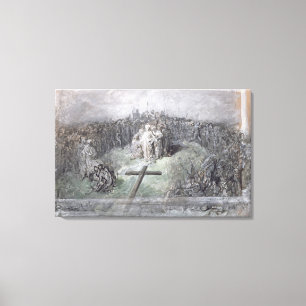 Die Kreuzigung (w/c und Gouache auf Papier) Leinwanddruck