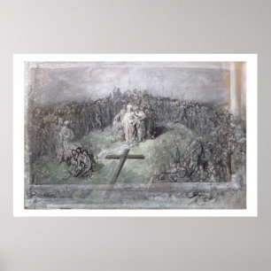Die Kreuzigung (w/c und Gouache auf Papier) Poster
