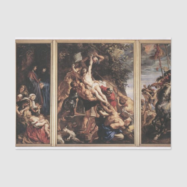 Die Kreuzung von Peter Paul Rubens Seidenpapier (Vorderseite)