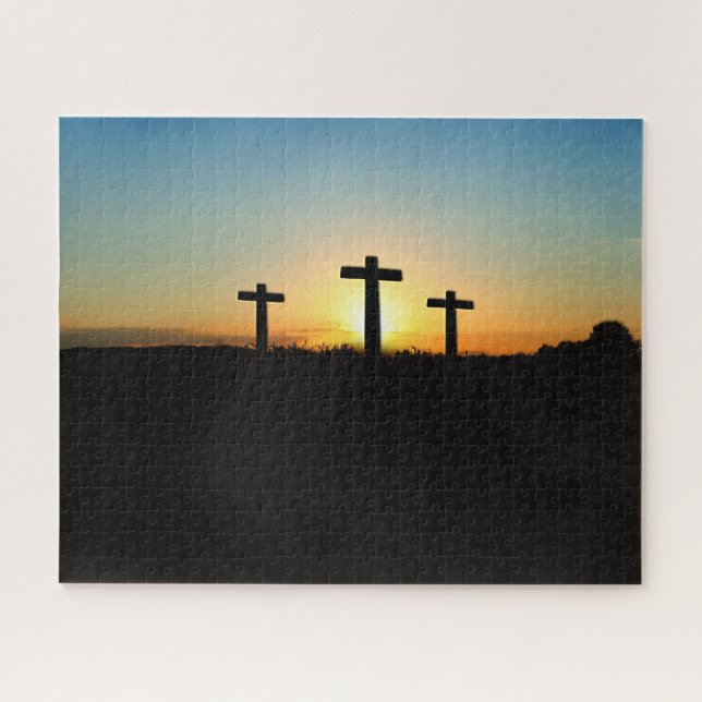 Die Kreuzungen bei Sonnenuntergang Puzzle (Horizontal)