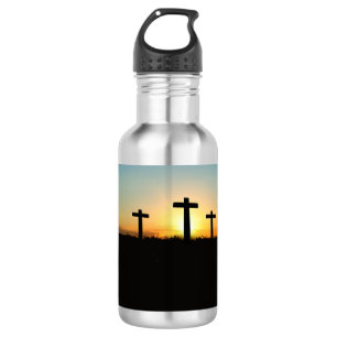 Die Kreuzungen bei Sonnenuntergang Trinkflasche