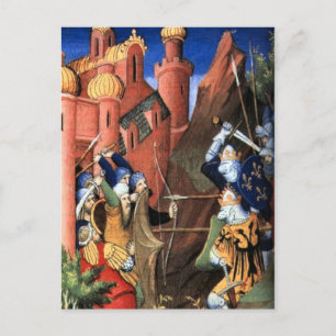 Die Kreuzzüge, mittelalterliches Bild Postkarte