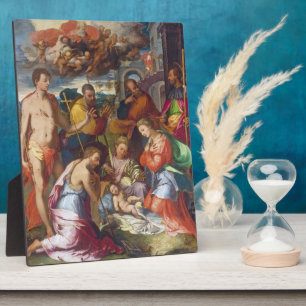 Die Krippe, 1534 (Öl auf Tafel) Fotoplatte