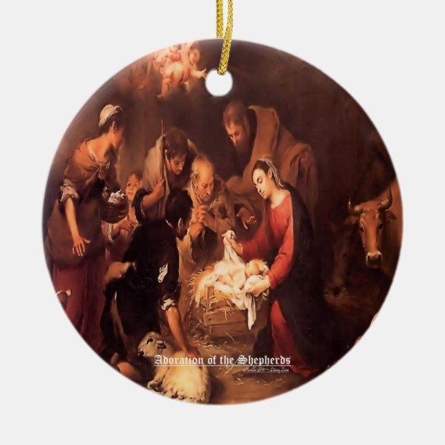 Die Krippe 1668 Keramik Ornament (Vorne)