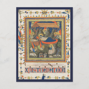 Die Krippe c.1340   Blue Beach Song™ Postkarte