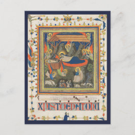 Die Krippe c.1340 | Blue Beach Song™ Postkarte