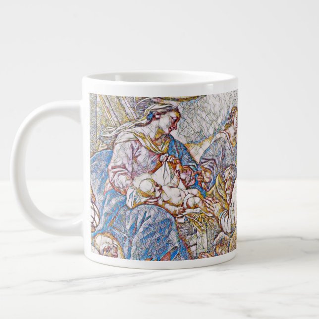 Die Krippe-Tasse Jumbo-Tasse (Links)