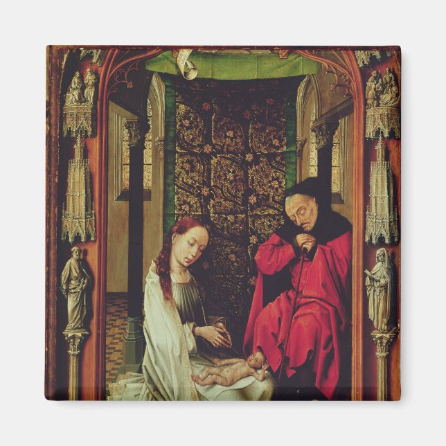 Die Krippe, verlassen Dreierflügel, c.1496 Magnet (Vorne)