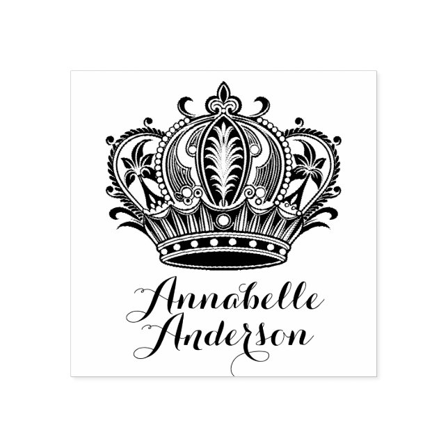 Die Krone der Königin personalisieren Gummistempel (Prägung)