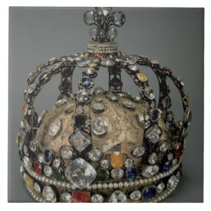 Die Krone von Louis XV, 1722 (vergoldetes Silber, Fliese