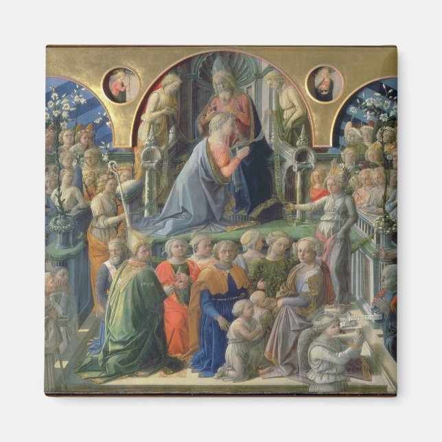 Die Krönung der Jungfrau, 1441-7 (Tempera auf p Magnet (Vorne)