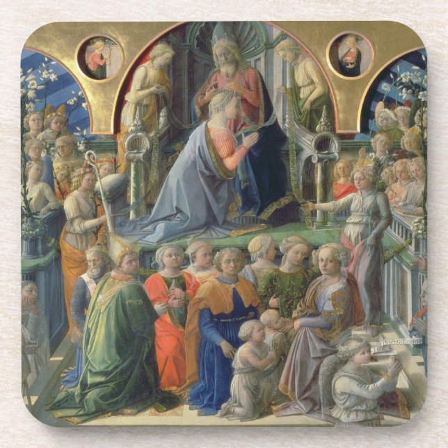 Die Krönung der Jungfrau, 1441-7 (Tempera auf p Untersetzer (Vorderseite)