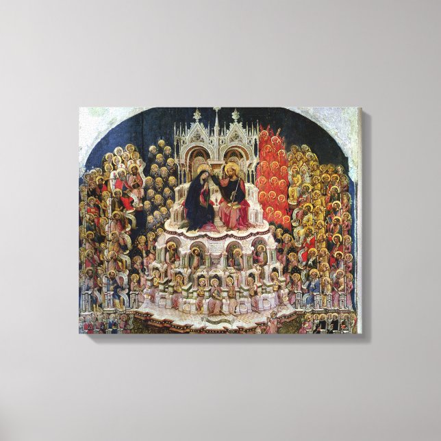 Die Krönung der Jungfrau im Paradies, 1438 Leinwanddruck (Vorderseite)