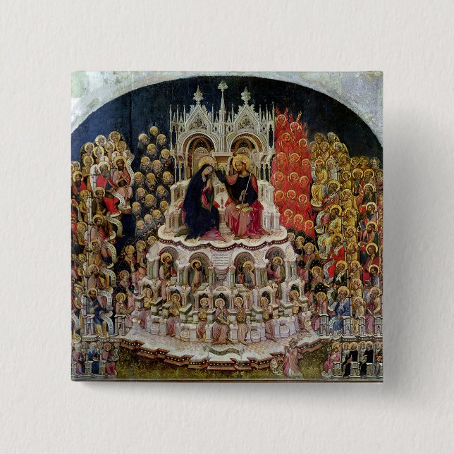 Die Krönung der Jungfrau in Paradies, 1438 Button (Vorderseite)