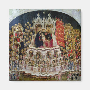 Die Krönung der Jungfrau in Paradies, 1438 Magnet