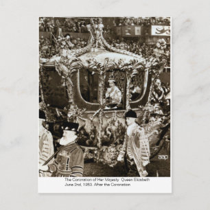 Die Krönung der Königin Elisabeth Postkarte