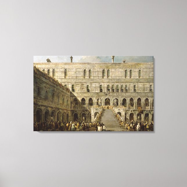 Die Krönung des Dogen von Venedig Leinwanddruck (Vorderseite)
