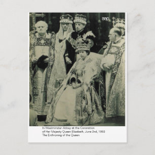 Die Krönung Ihrer Majestät Königin Elizabeth Postkarte
