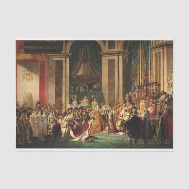 Die Krönung Napoleons durch Jacques-Louis David Seidenpapier (Vorderseite)