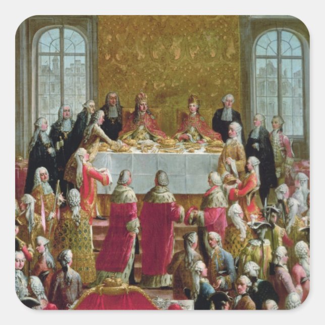 Die Krönung Quadratischer Aufkleber (Vorderseite)