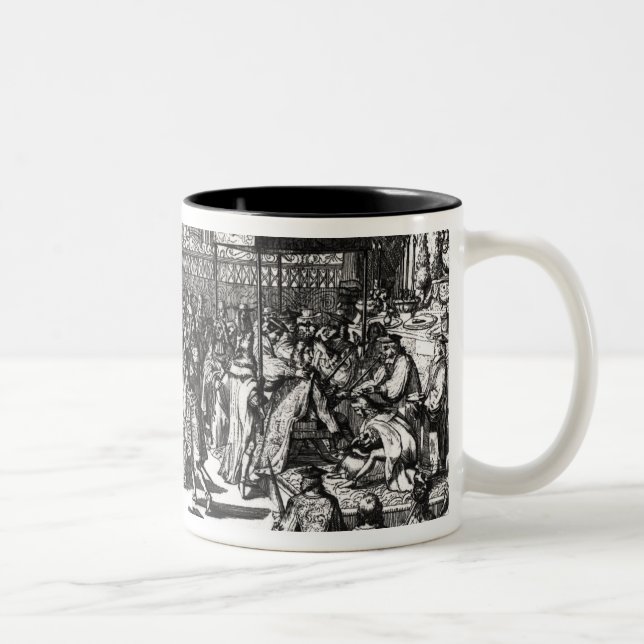 Die Krönung von König George I Zweifarbige Tasse (Rechts)