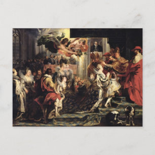 Die Krönung von Marie de Medici in St. Postkarte