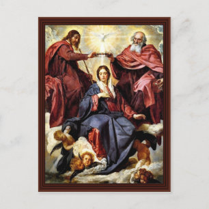 Die Krönung von Mary durch Diego Velázquez Postkarte