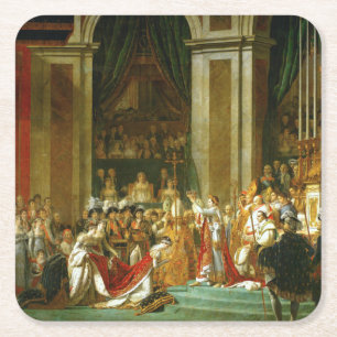 Die Krönung von Napoleon, Jacques-Louis David Rechteckiger Pappuntersetzer