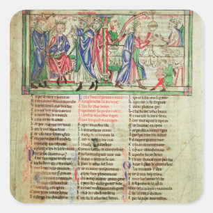 Die Krönung von Sohn Königs Henry II Quadratischer Aufkleber