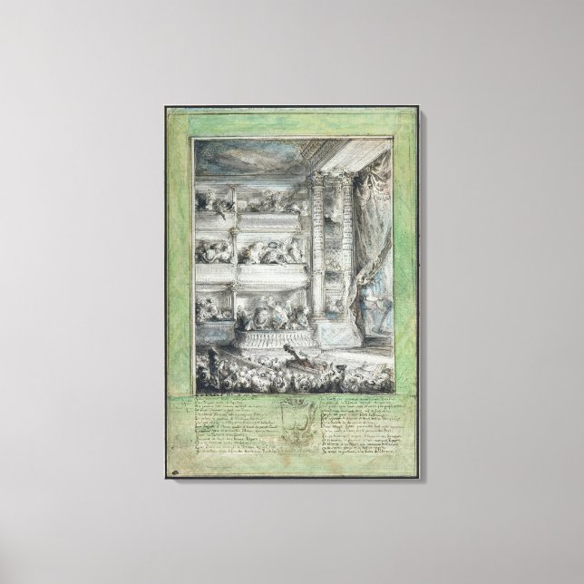 Die Krönung von Voltaire im Theater Francais Leinwanddruck (Vorderseite)