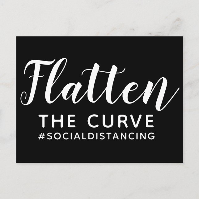 Die Krümmung der Koronavirus-Pandemie Postkarte (Vorderseite)