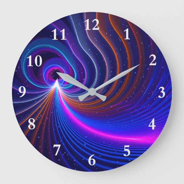 Die Krümmung des Weltraums Große Wanduhr (Vorderseite)