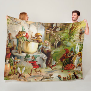 Die Küche der Gnome - 1895 Fleecedecke