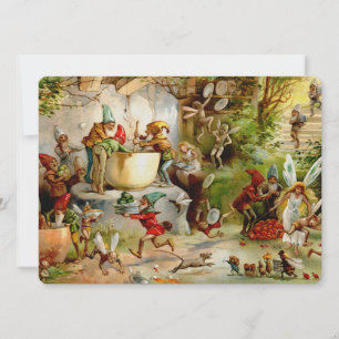 Die Küche der Gnomes - 1895 von E. Stuart Einladun Einladung