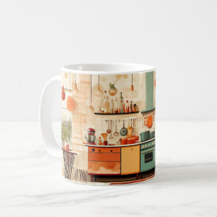 Die Küche hat einen Retro- oder Vintage-Stil Kaffeetasse