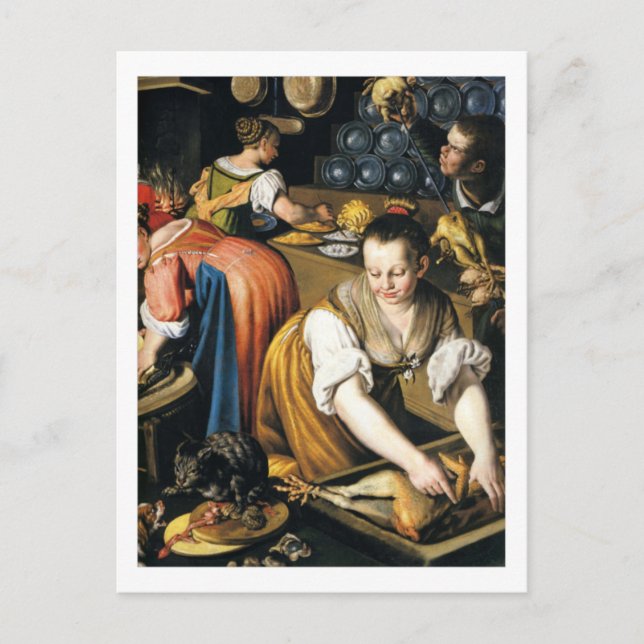 Die Küche im Detail weiß Grenze Vincenzo Campi Postkarte (Vorderseite)