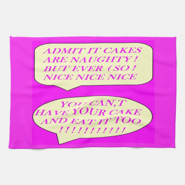 Die Kuchen sind gut für die Liebhaber von Lebensmi Geschirrtuch (Horizontal)