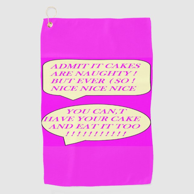 Die Kuchen sind gut für die Liebhaber von Lebensmi Golfhandtuch (Vorderseite)