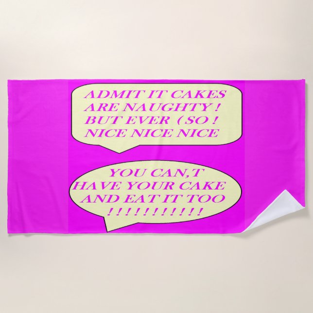 Die Kuchen sind gut für die Liebhaber von Lebensmi Strandtuch (Vorderseite)