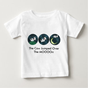 Die Kuh gesprungen über das MOOOOn Baby T-shirt
